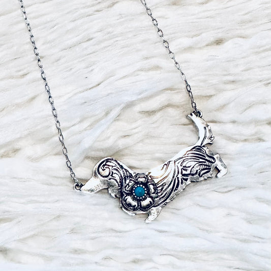 Dachshund & Turquoise Necklace