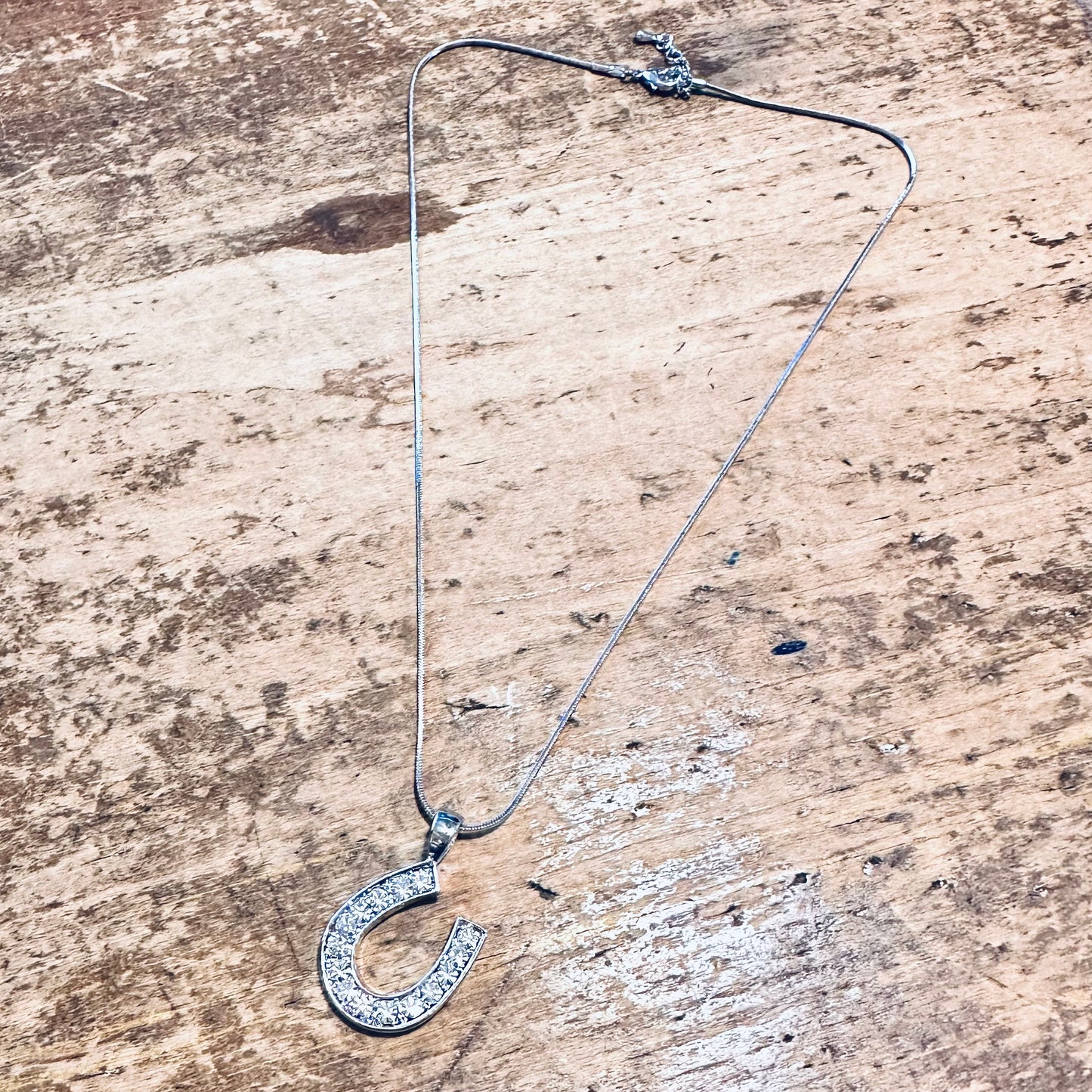 Rhinestone Horseshoe Necklace