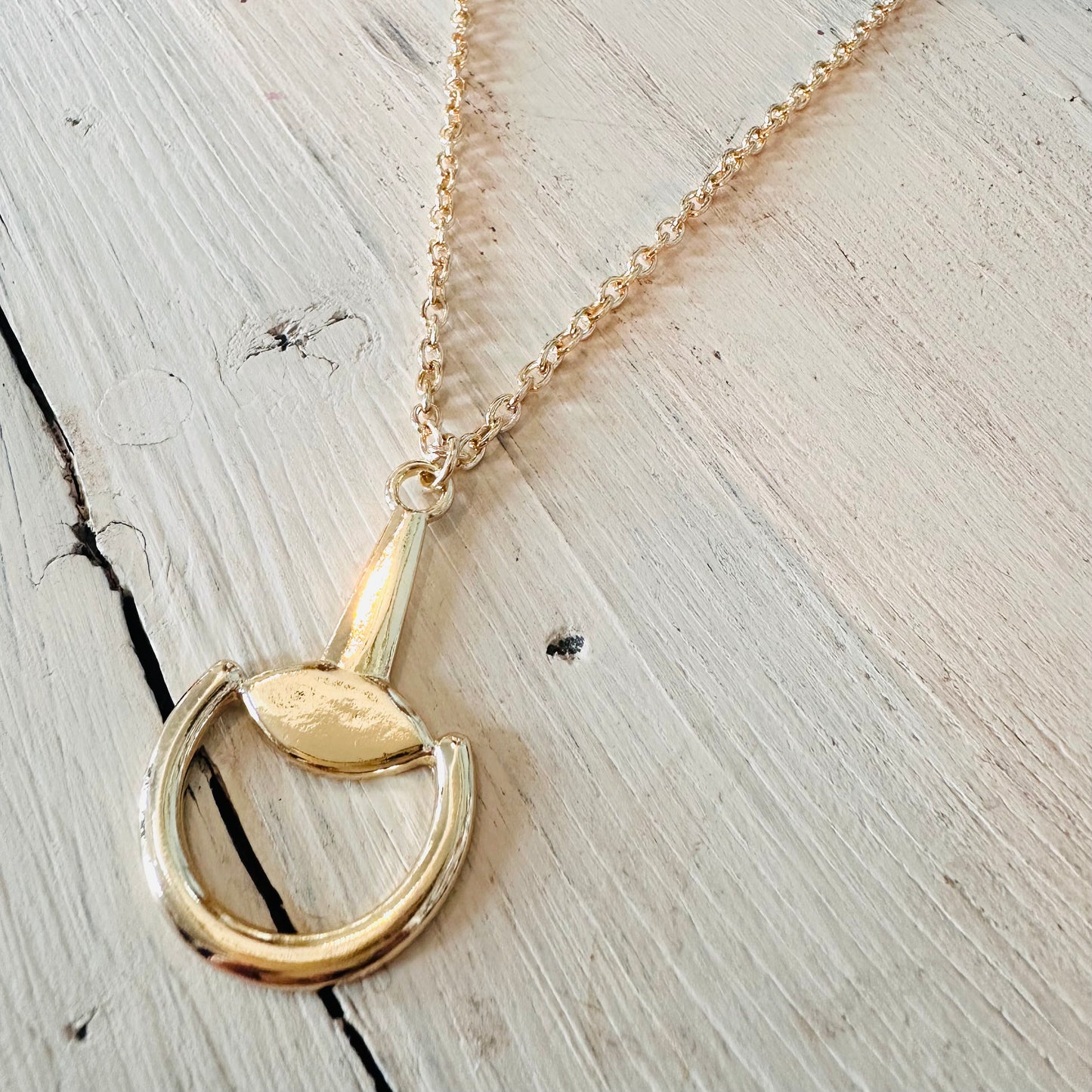 16"Simple Gold Bit Chain Necklace
