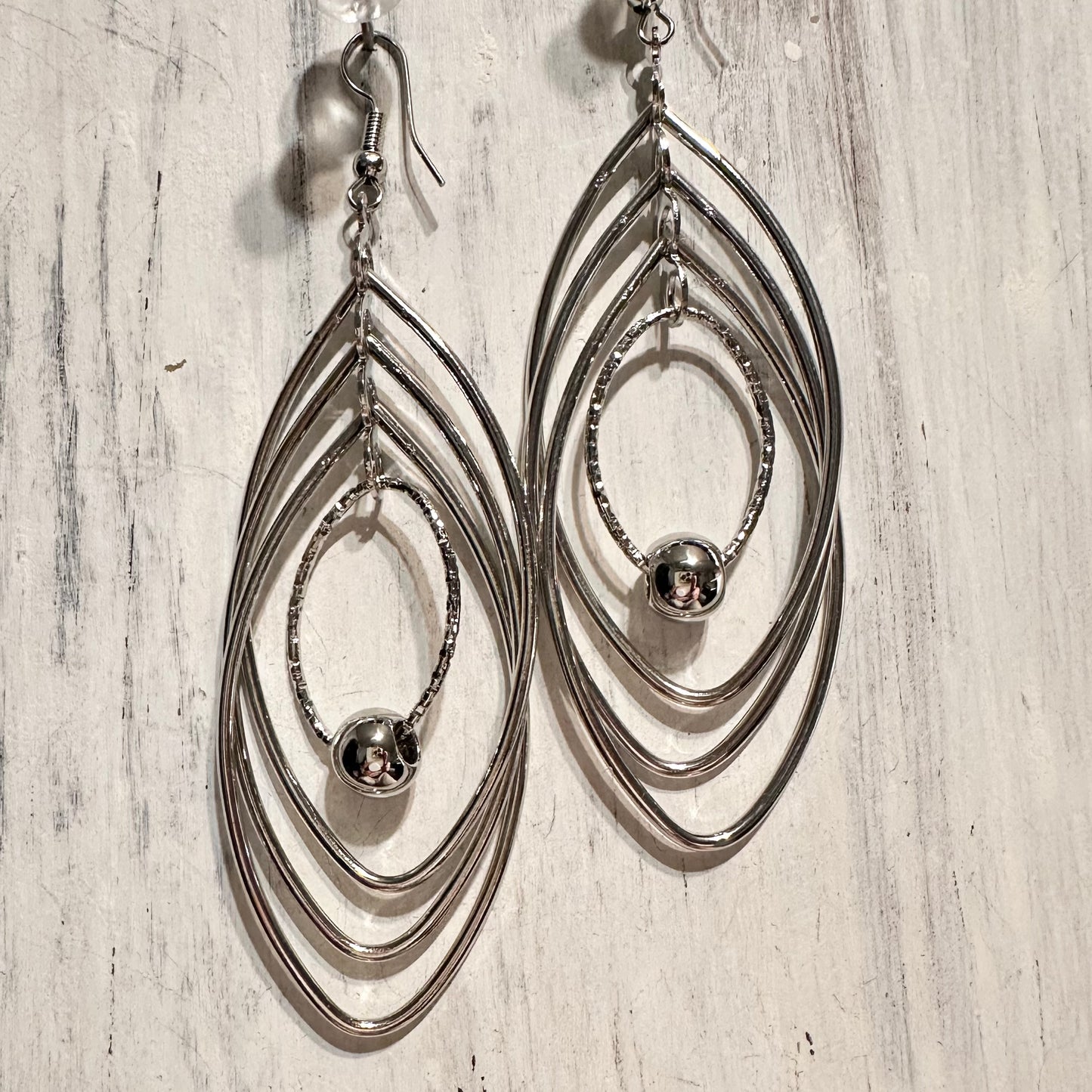 Four Tier Oval Drop Earrings