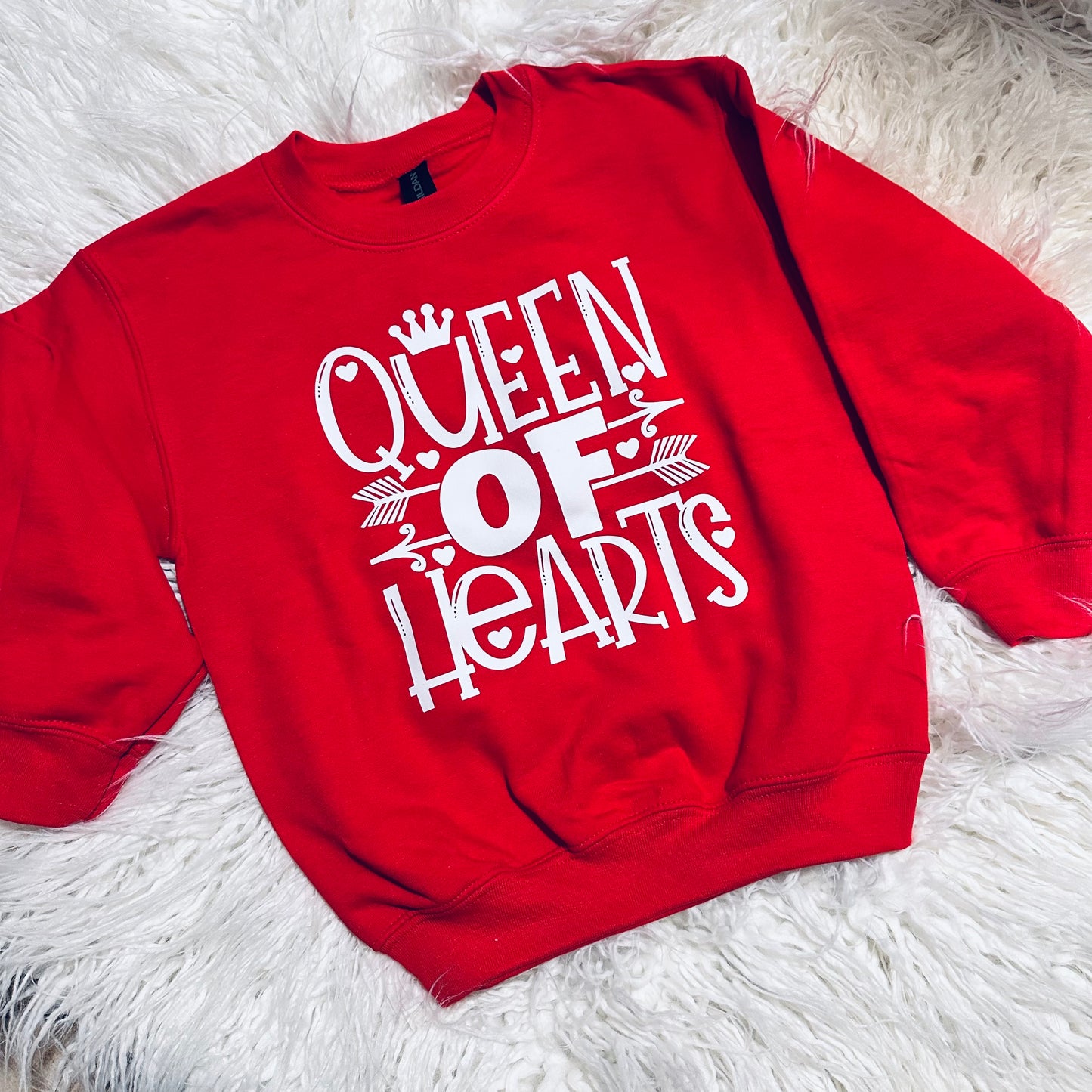 Girls Red Queen of Hearts Sweatshirt