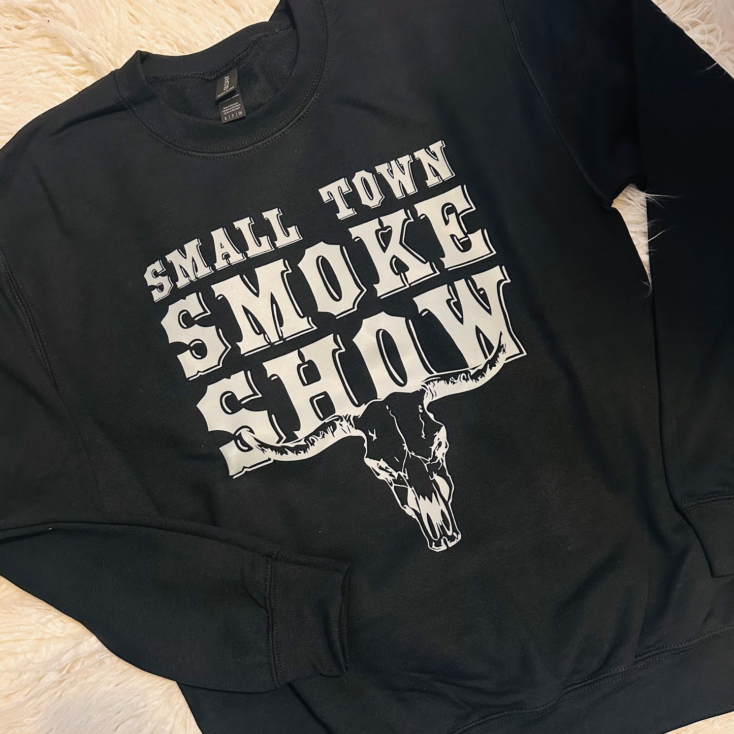 Black Small Town Smoke Show Sweatshirt