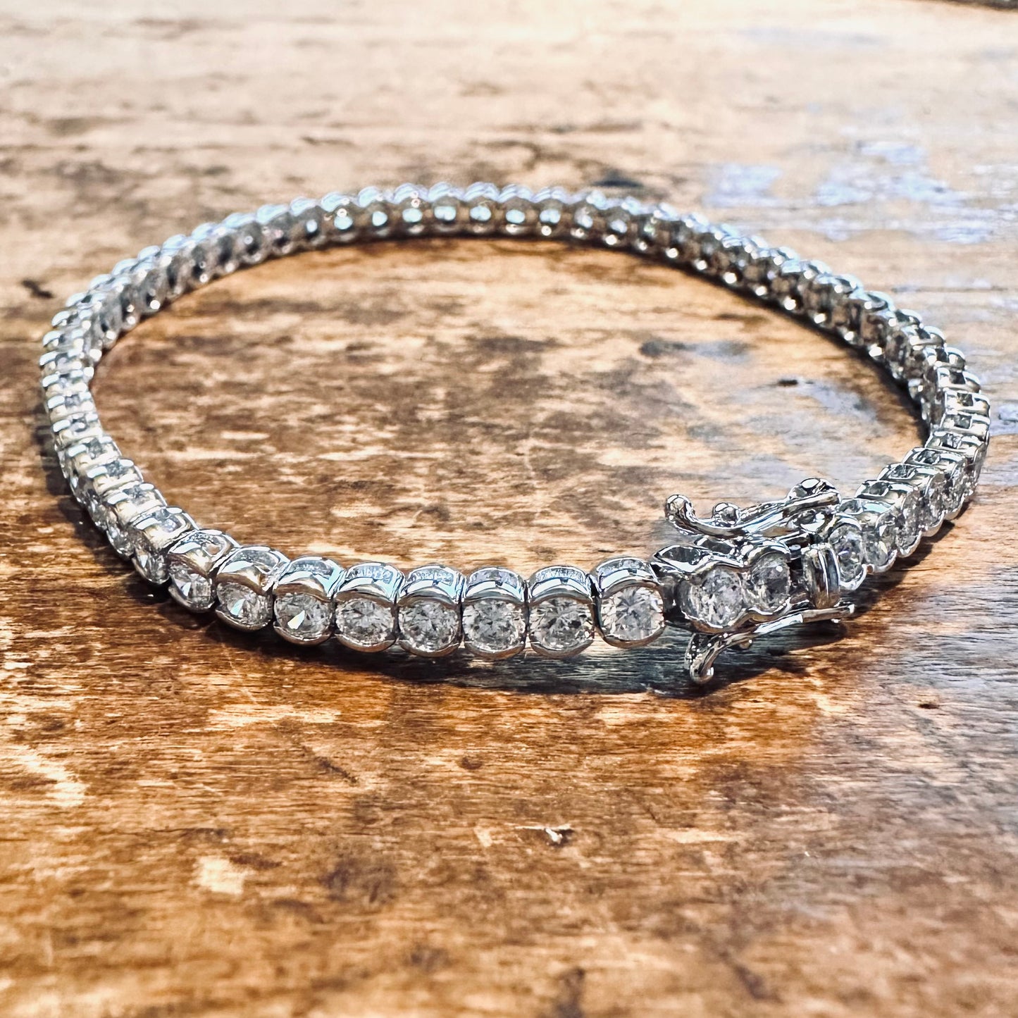 Sterling Silver Round CZ Tennis Bracelet