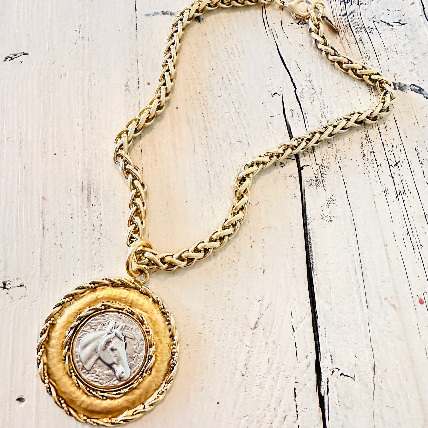 Yochi NY Horsie Rope Chain Necklace