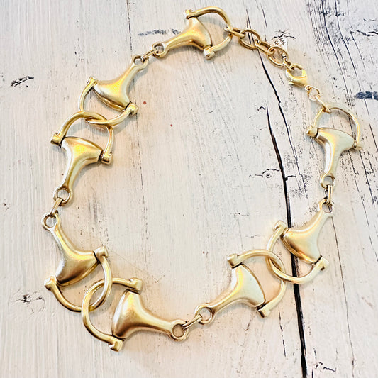 Yochi NY Ellie Interlocking Bit Necklace