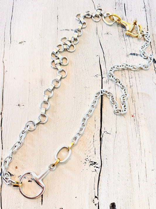 Yochi NY 40" Double Bit Toggle Necklace