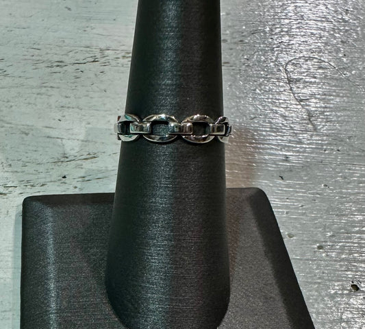 Sterling Silver Chain Link Band Ring