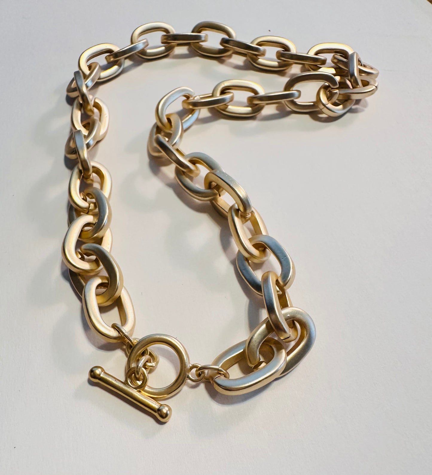 16" Matte Gold Chain Necklace