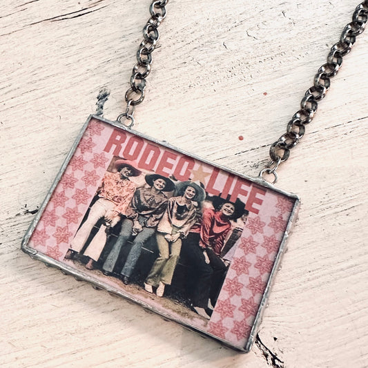 Rodeo Life Picture Pendant Necklace