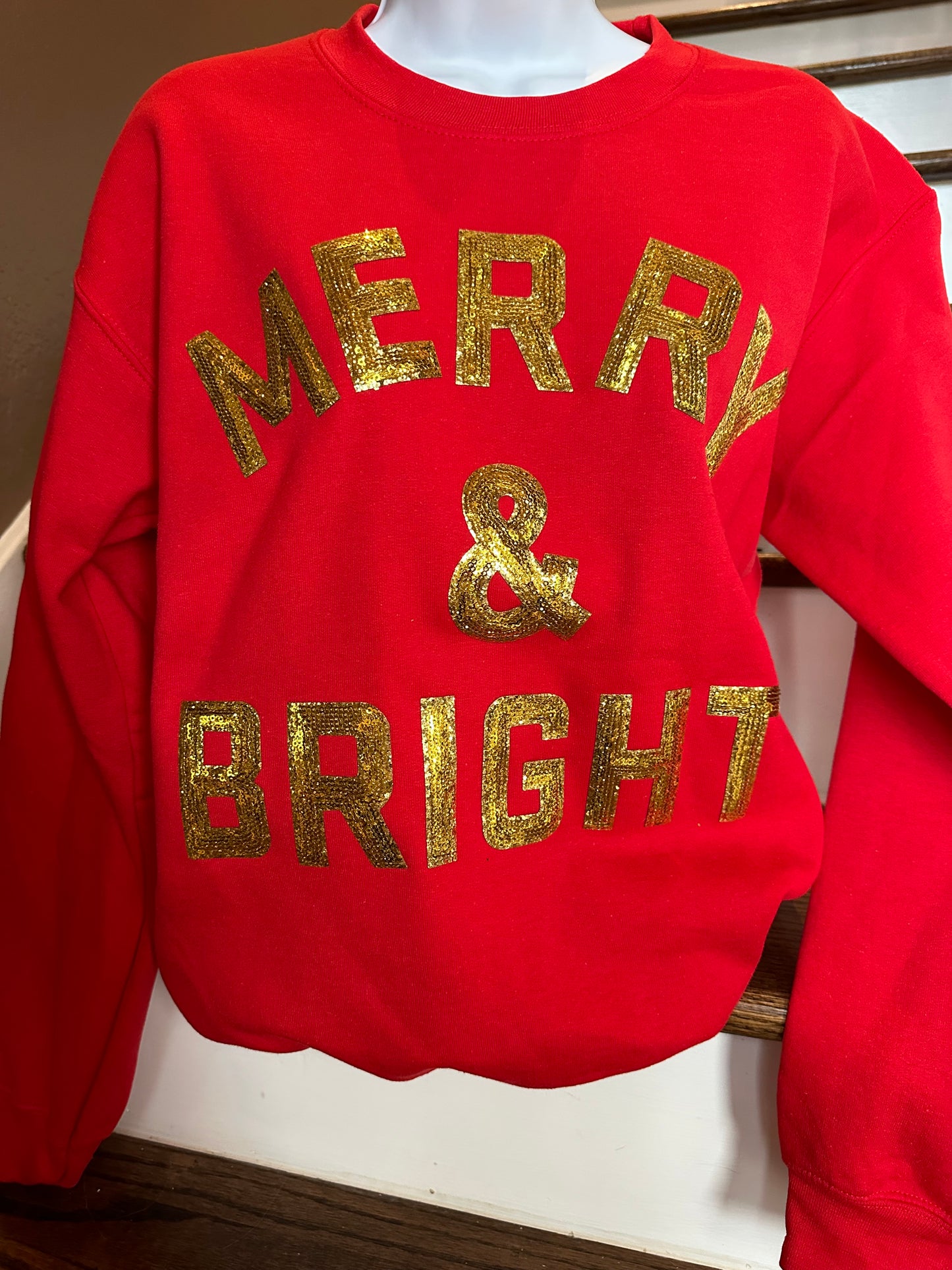 MERRY & BRIGHT Sequin Sweatshirt