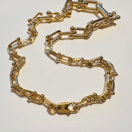 16" Gold Large Link Necklace