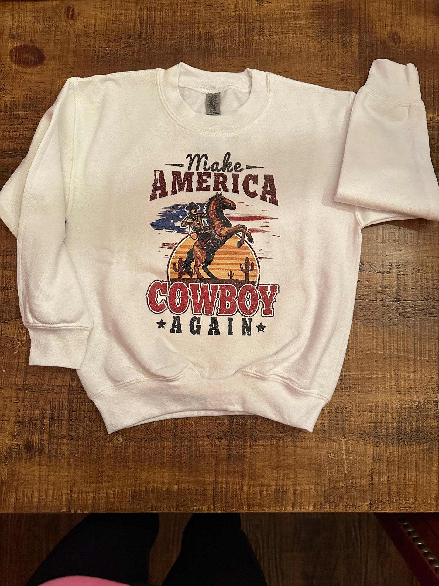 Make America Cowboy Again Youth Sweatshirt