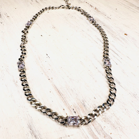 CZ & Cuban Link Necklace