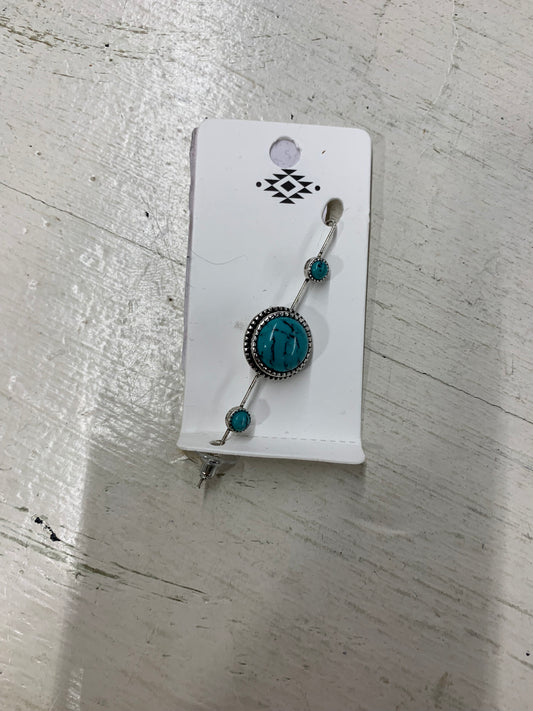 Three Stone Turquoise Ear Crawler