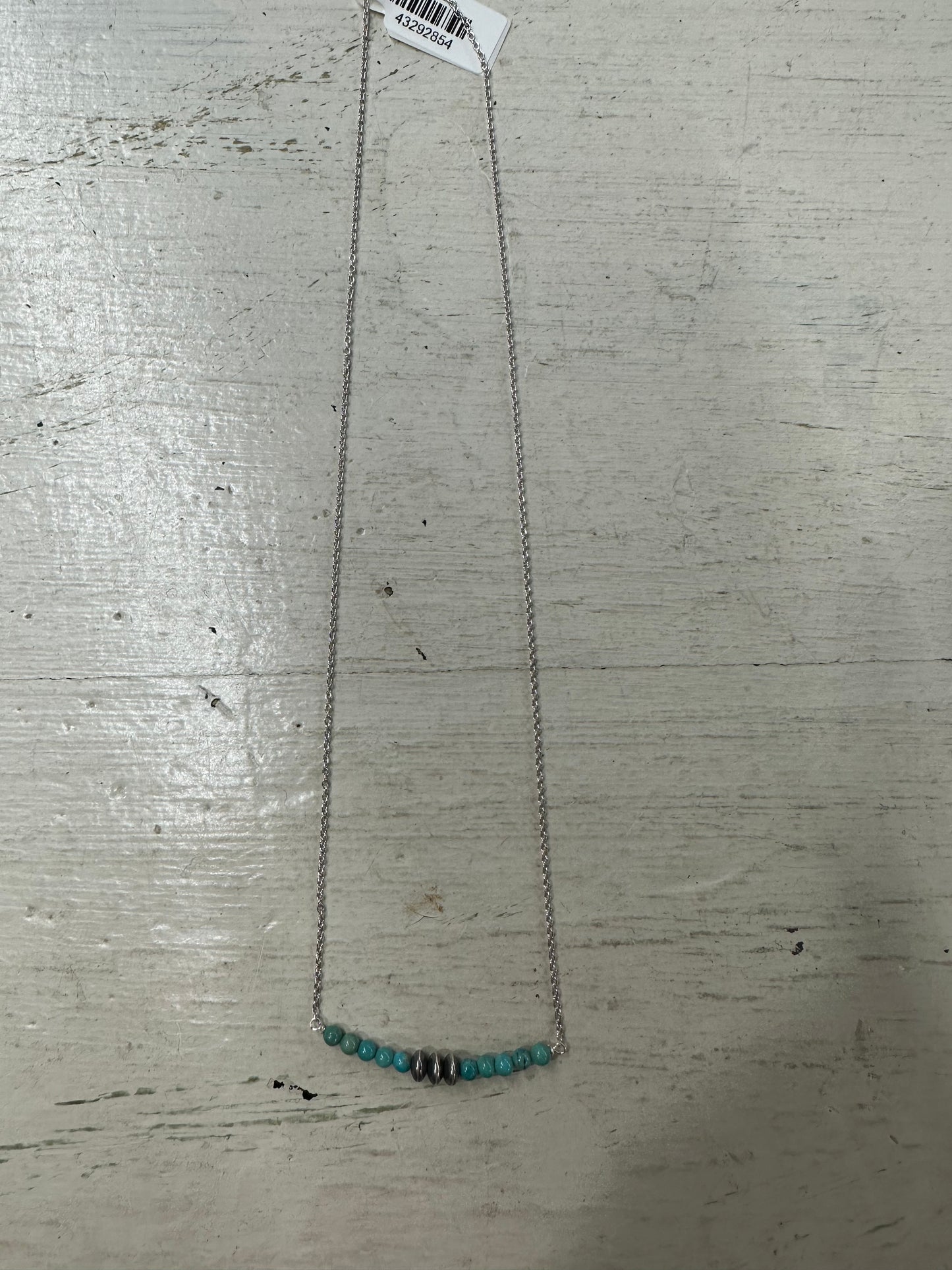 Sterling Navajo & Turquoise Bead Necklace