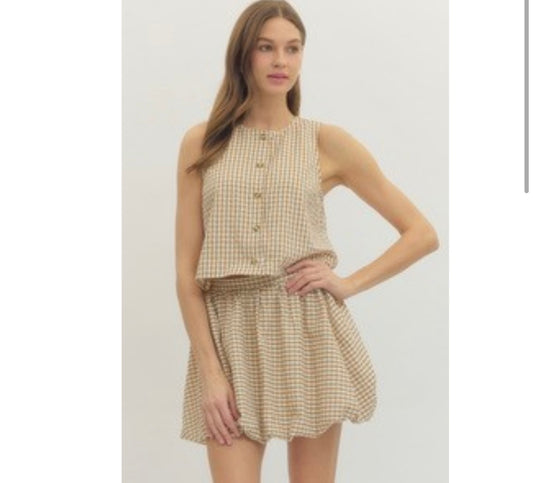Latte Sleeveless Top