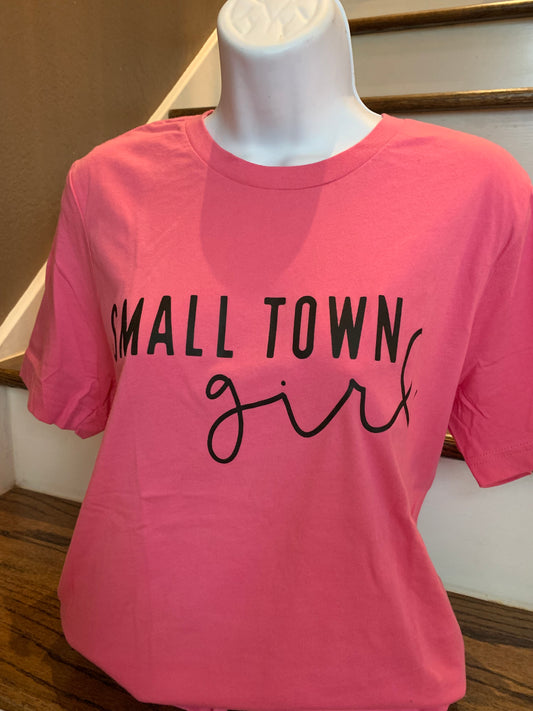 Small Town Girl Tee- Pink