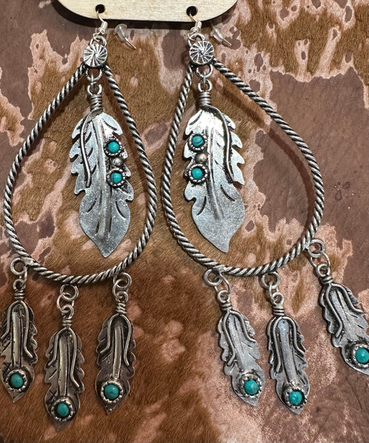 Feather Dangle Earrings