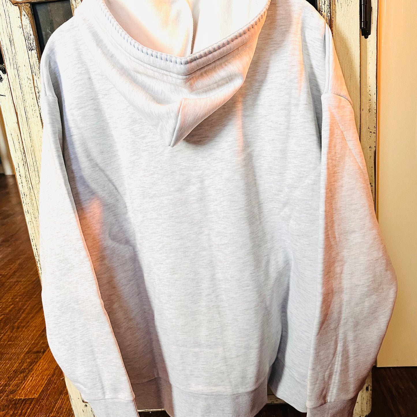 Grey Lucky Floral Applique Hoodie