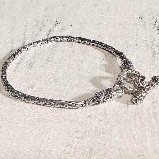 Sterling Byzatine Toggle Bracelet