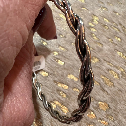Sterling Silver Braided Rope Bangle