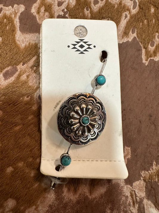 Turquoise Concho Ear Crawler