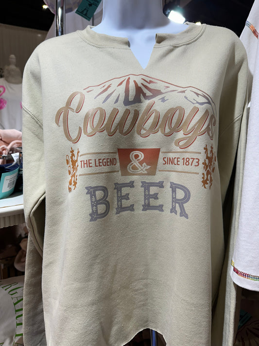 Vintage Cowboys & Beer Sweatshirt