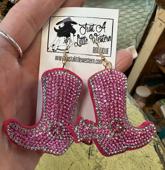 Boot Scootin Rhinestone Earrings