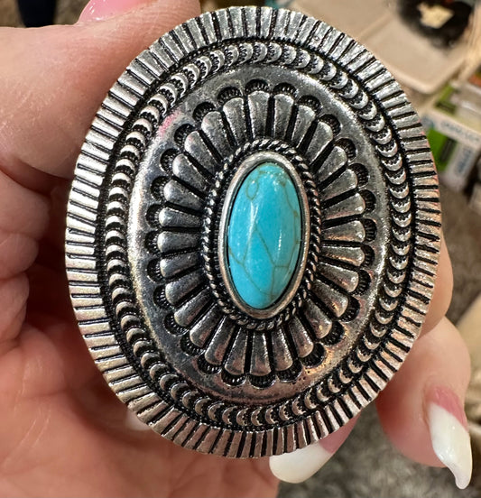 Concho & Turquoise Stone Ring