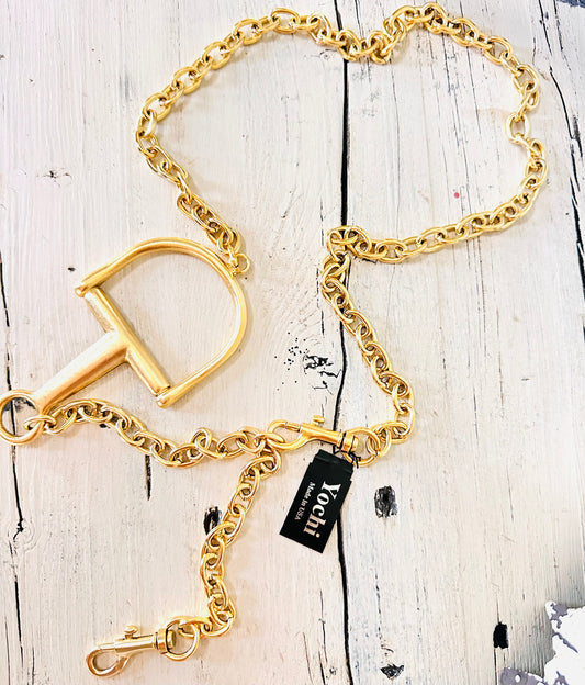Yochi NY Gold Chain Bit Belt