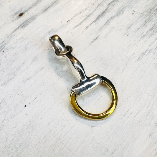 Sterling & Gold Bit Pendant
