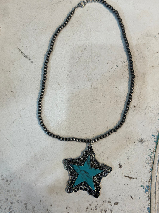 Turquoise Western Star Necklace