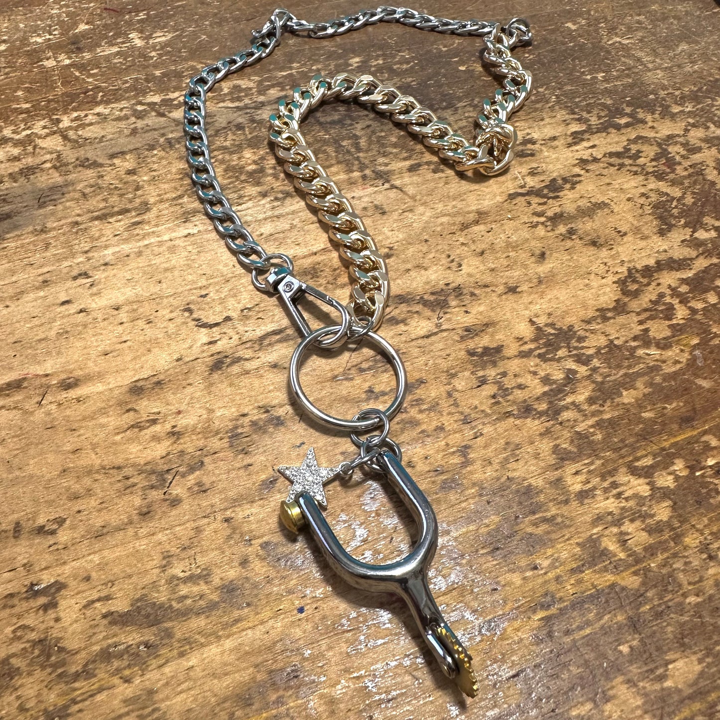 Mixed Metals Spur Necklace