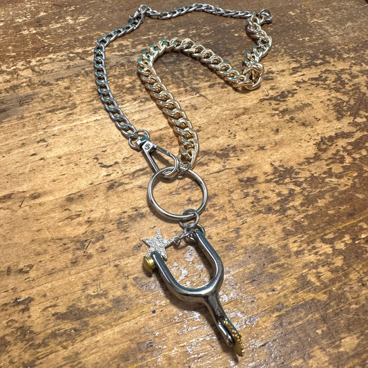 Mixed Metals Spur Necklace
