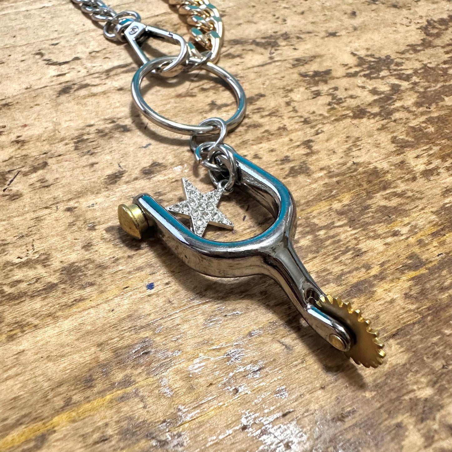 Mixed Metals Spur Necklace