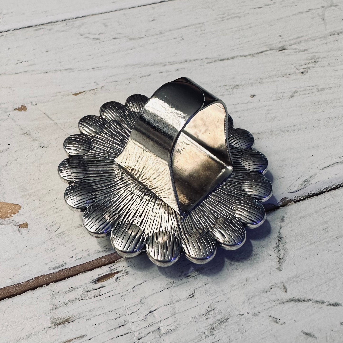 Buffalo & Rhinestone Coin Ring