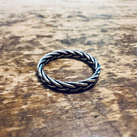 Sterling Braided Rope Ring