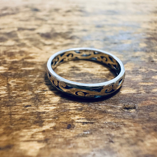Sterling Simple Filigree Band Ring