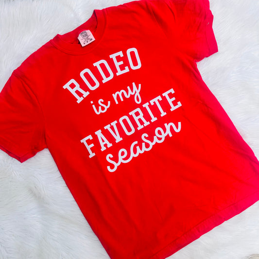 Rodeo Is My Favorite Season T-Shirt- Red