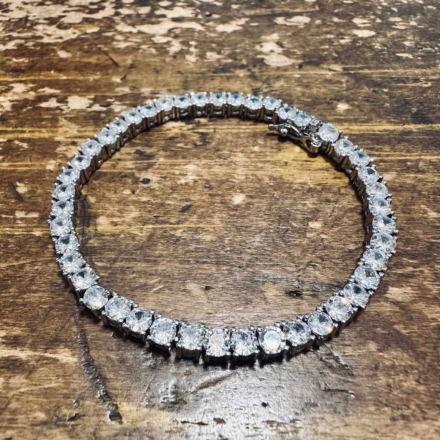 Silver CZ Classic Tennis Bracelet