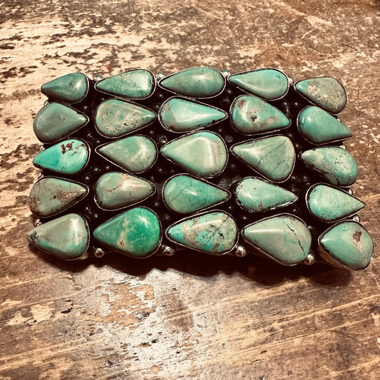 Authentic Turquoise Stone Rectangle Buckle