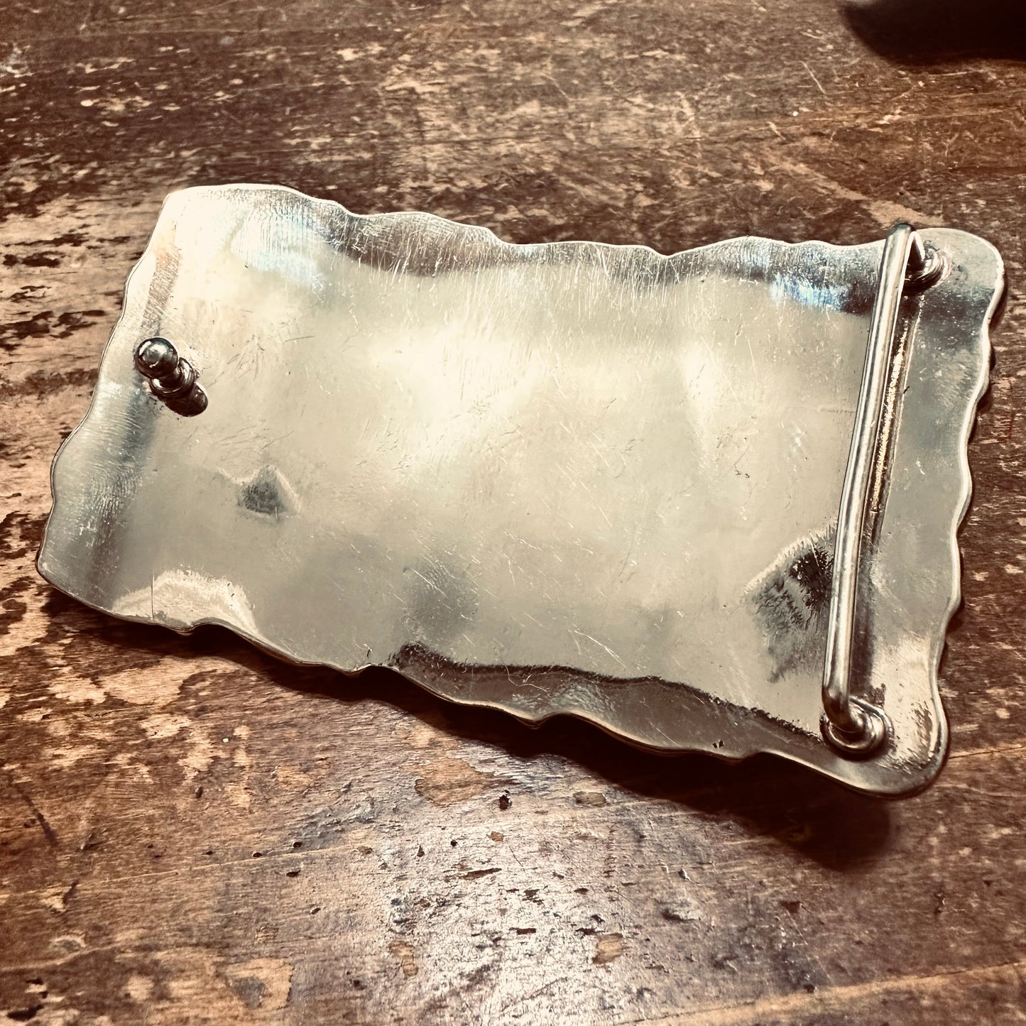 Authentic Turquoise Stone Rectangle Buckle