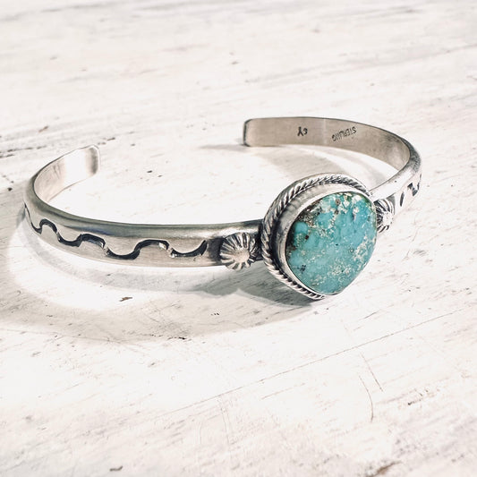 Sterling & Turquoise Teardrop Cuff Bracelet