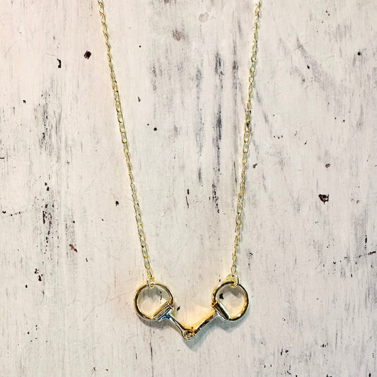 Brass Dainty Snaffle Bit Necklace