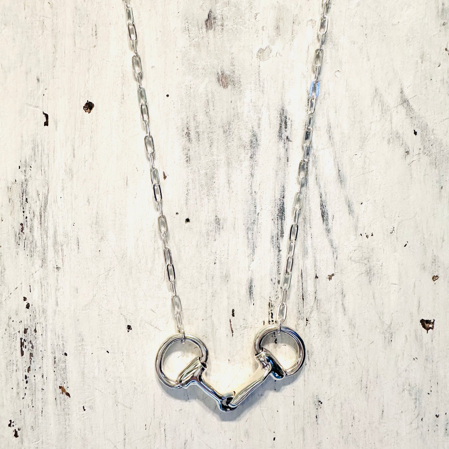 Sterling Dainty Snaffle Bit Necklace