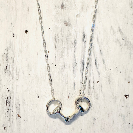 Sterling Dainty Snaffle Bit Necklace
