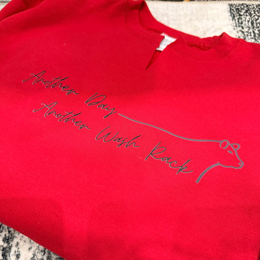 Red Another Day Another Wash Rack Sweatshirt