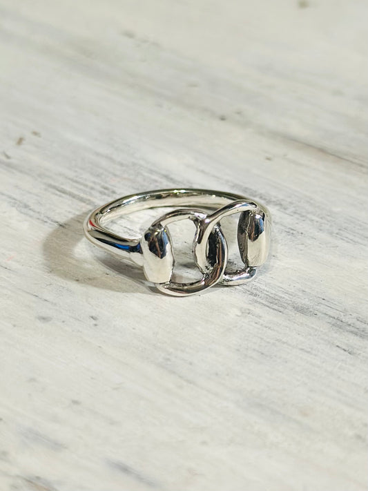 Sterling Horse Bit Ring