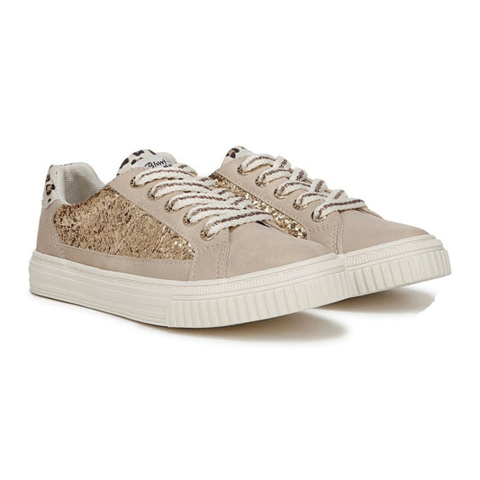 Girls Blowfish Amaze Gold & Leopard Sneaker