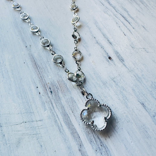 Crystal & Clover Necklace